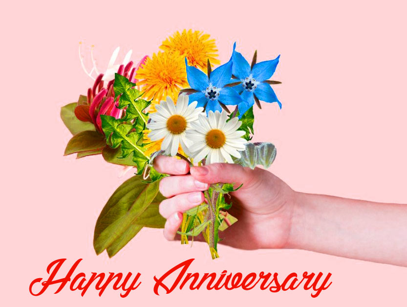 Happy Anniversary with Flowers